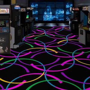 Arcade rug, arcade cabinet rug, game room rug, teen room rug, retro arcade rug, home arcade rug, arcade game gift, gamer rug, gift for gamer