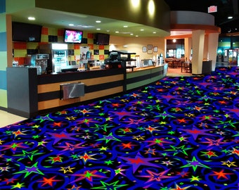 Alfombra arcade, alfombra de bar arcade, alfombra estrella, alfombra arcade, alfombra de área arcade, alfombra de salón arcade, alfombra de salón arcade, alfombra arcade retro, decoración arcade