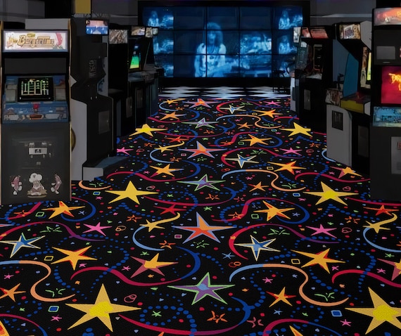 ラグ・カーペット ARCADE GAME RUG MIYOSHI RUG vaultroom Arcade Rug, Arcade Area Rug, Retro Arcade Rug, Home Arcade