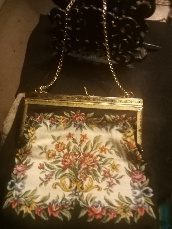 Carpetbag Style coin Purse with chain strap - image 2
