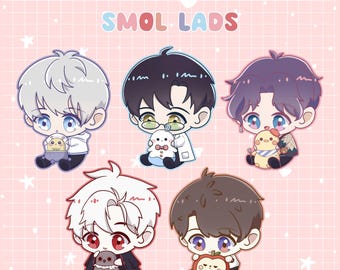 Smol Love en Deepspace-chibis | Versie A | 2" vinylstickers