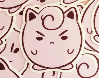 Moody Jigglypuff | 3" Vinyl Sticker