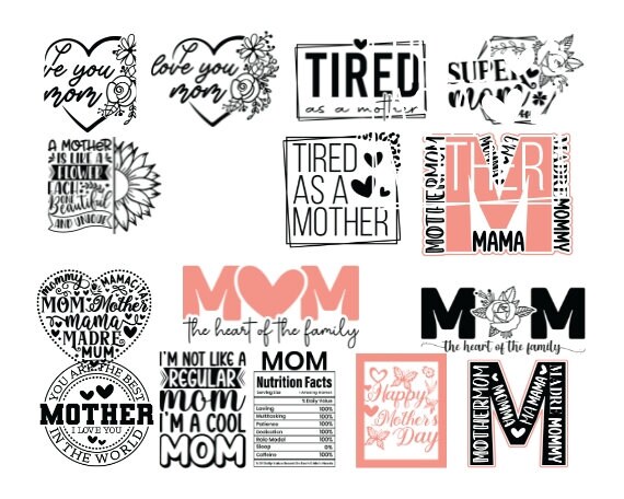Mom svg bundle, Mother Day SVG, Mom Life SVG, Girl mom svg, Mama svg, Funny mom svg, Mom quotes svg, Blessed mama svg png, Mom svg.