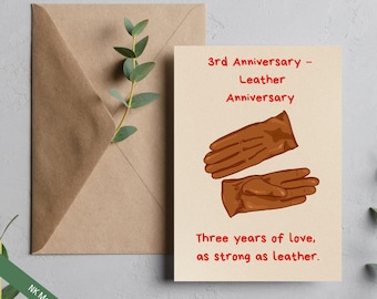 Celebrate Your 3rd Wedding Anniversary with a Stylish Leather Card