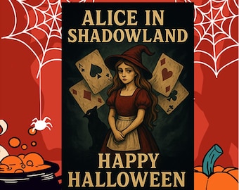 Gothic Halloween Art | Alice in Shadowland Printable Wall Decor