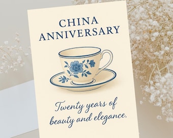 China Anniversary Printable Art – Timeless Elegance & Beauty
