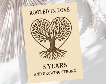 Rooted in Love - 5th Anniversary Printable Art