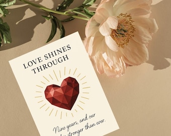 Geometric Heart Anniversary Art – Love Shines Printable