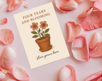 Flower Anniversary Art – Love Grows Printable Wall Decor