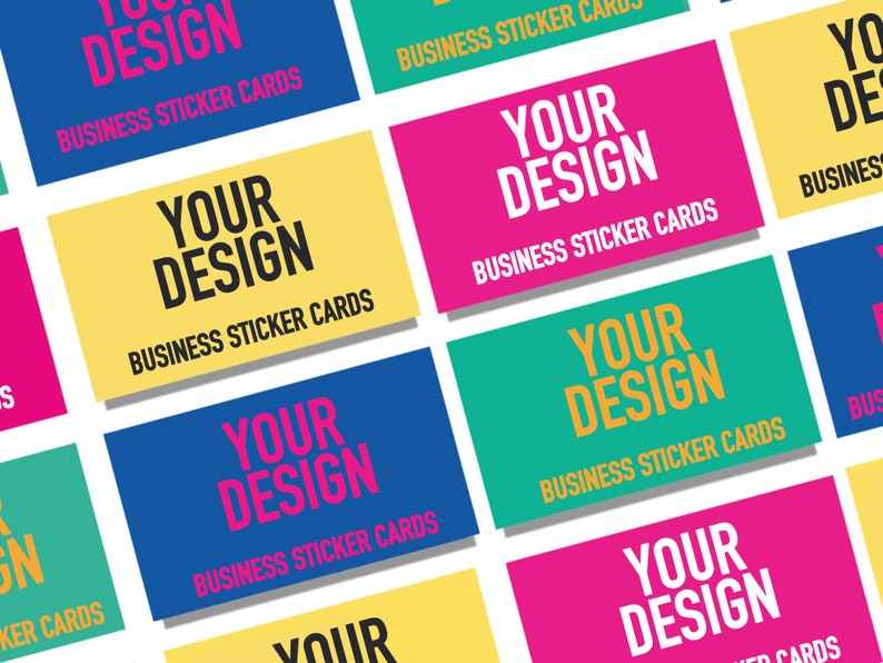 Personalisierte Visitenkarten Aufkleber Individuelles Design Bild 1
