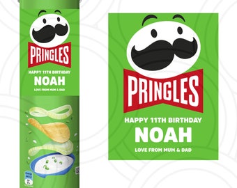 Personalizado Pringles personalizados pueden etiquetar regalos para él y para ella regalos únicos cumpleaños regalos divertidos etiqueta regalos personalizados