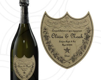 Etiqueta de champán personalizada, botella, regalos de feliz cumpleaños para cualquier ocasión, pegatina, regalos divertidos únicos, fiesta, boda