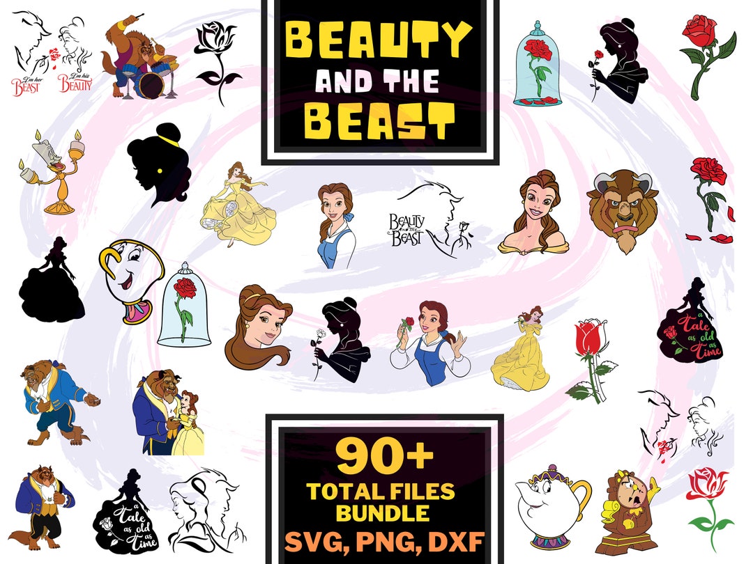 Schöne und das Biest SVG Bundle, Belle svg, Beast svg, Prinzessin svg