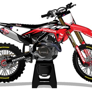 HONDA CRF Defend red - mx graphics kit, moto graphics, dirt bike graphics kit, bike graphics kit, dirt bike race decal, Honda Graphics Decal