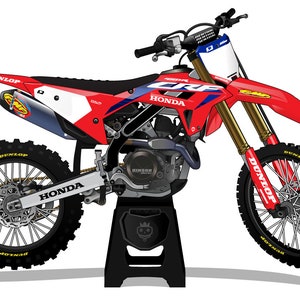 HONDA CRF OEM - mx graphics kit, moto graphics, dirt bike graphics kit, bike graphics kit, dirt bike race decal, Honda Graphics Decal Wrap