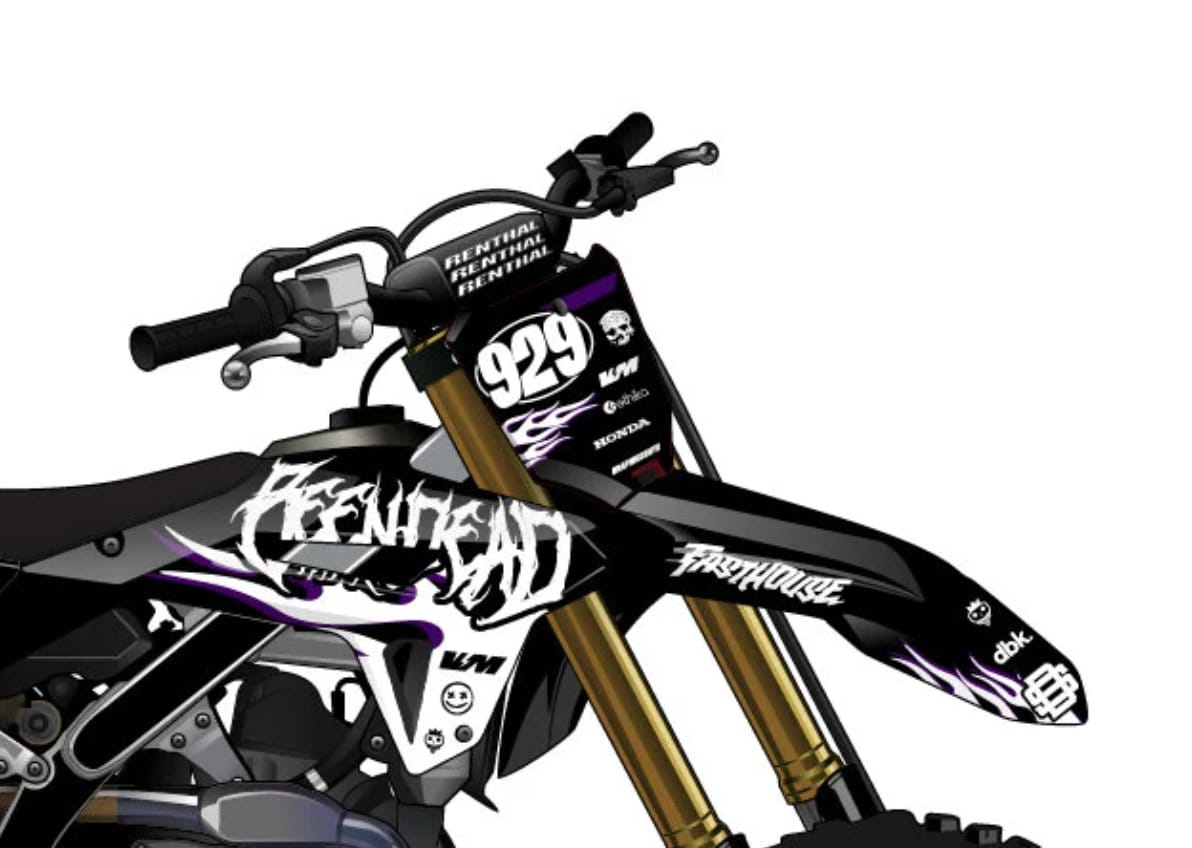 HONDA CRF Flames - Mx Graphics Kit, Moto Graphics, Dirt Bike HONDA CRF Flames - Mx Graphics Kit, Moto Graphics, Dirt Bike