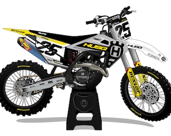 HUSQVARNA Factory - mx graphics kit, moto graphics, dirt bike graphics, bike graphics kit, dirt bike race decal, Husky Graphics Decal Wrap