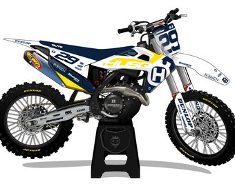 HUSQVARNA Search Blue - mx graphics kit, moto graphics, dirt bike graphics, bike graphics, dirt bike race decal, Husky Graphics Decal Wrap