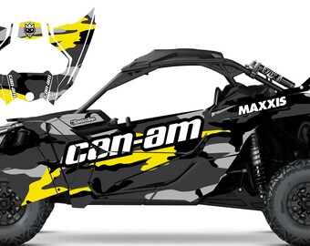 CANAM Factory Camo - UTV Graphics Kit, Buggy Decals, Utv Stickers, Custom utv graphics, UTV Canam, Number plate, Race number
