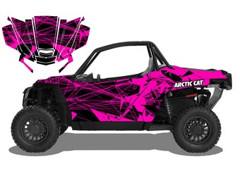 TEXTRON/ARCTIC CAT Lazer Pink - utv Graphics Kit, wildcat xx, arctic cat decals, sxs kit, sxs graphics kit, wildcat graphics kit, decal kit
