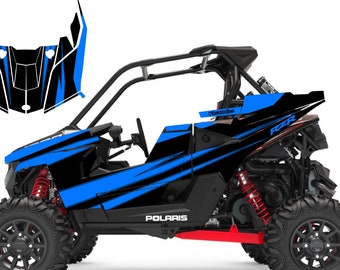 POLARIS RS1 Attack Blue - utv Graphics Kit, polaris rs1 kit, polaris decals, sxs kit, sxs graphics kit, rs1 graphics kit, rs1 decal kit