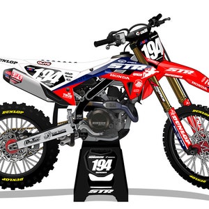 HONDA CRF STR - mx graphics kit, moto graphics, dirt bike graphics kit, bike graphics kit, dirt bike race decal, Honda Graphics Decal Wrap