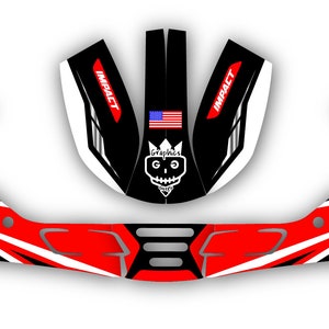 Impact Helmet Slick Chrome - Helmet graphics, helmet kit, helmet decals, motocross helmet stickers, motocross helmet kit, motocross graphics