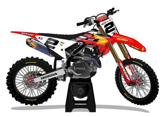 HONDA CRF Retro Mcgrath Mx Graphics Moto Graphics Dirt Bike Graphics Kit Bike Graphics Kit Dirt Bike Race Decal Honda Graphics Wrap Etsy UK