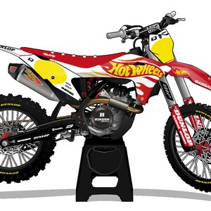 GASGAS Hotwheel - mx graphics kit, moto graphics, dirt bike graphics kit, bike graphics kit, dirt bike race decal GASGAS Graphics Decal Wrap
