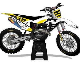 HUSQVARNA Venture Yellow - mx graphics kit, moto graphics, dirt bike graphics kit, bike graphics kit,  decal, Husky Graphics Decal Wrap