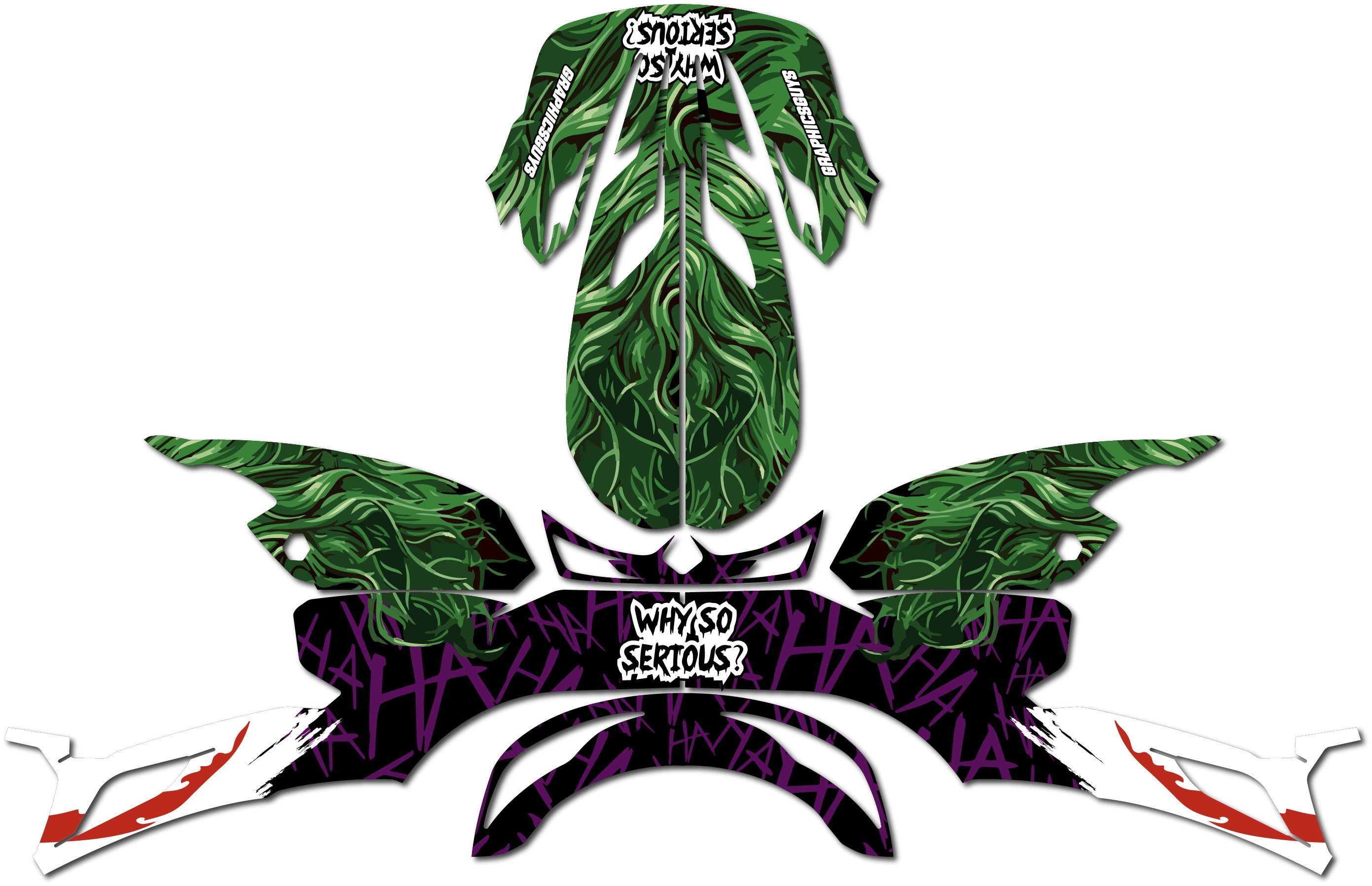 Troy Lee Designs Helmet Serious Helmet Graphics, Helmet Kit - Main Image