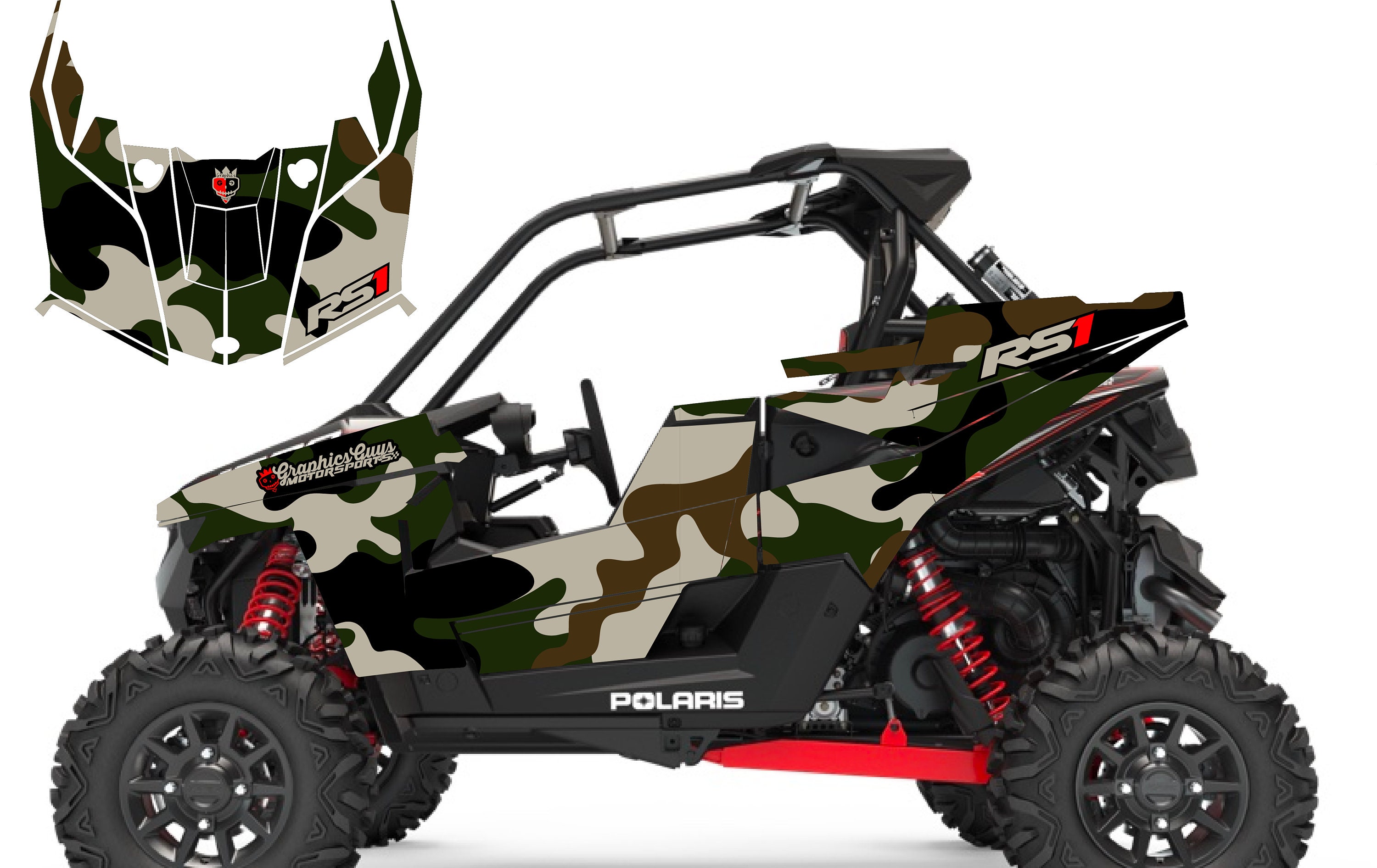 POLARIS RS1 Camo - Utv Graphics Kit, Polaris Rzr Kit, Polaris Decals ...