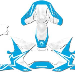 Alpine Stars Helmet Blue Fire - Helmet graphics, helmet kit, helmet decals, motocross helmet stickers, motocross helmet kit, motocross