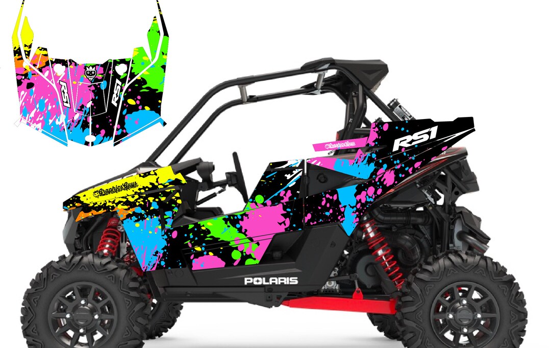 Race Rzr Sticker POLARIS RS1 Splatter Kit - Utv Graphics Kit, Polaris Rzr Kit, Polaris ...