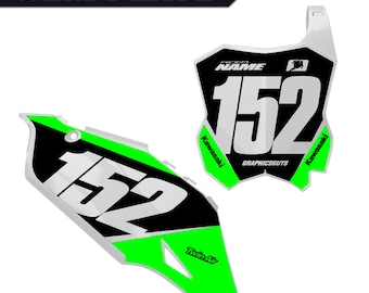 KAWASAKI Number Plate Decal OEM - race numbers, motocross numbers, number plate decal, motocross id, motorcycle numbers, custom numberplate