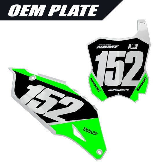 KAWASAKI Number Plate Decal OEM - Race Numbers, Motocross Numbers