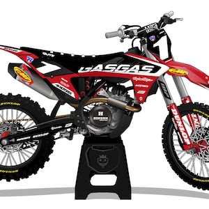 GASGAS Visual BlackWhite - mx graphics kit, moto graphics, dirt bike graphics kit, bike graphics kit, dirt bike race decal, motorcycle kit