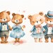 Cutie Bears Clipart, Love Bear Clipart, Bear Clipart, Water Color Bear ...