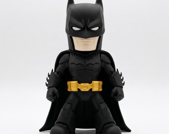 Dark Knight 27cm Superhero Figure, Caped Crusader Collectible Statue, Comic Book Shelf Decor