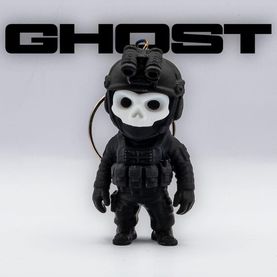 Ghost Keychain – COD Gamer Mini Figure