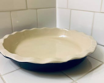 Fuente para tarta honda azul marino de 23 cm (9 pulgadas)