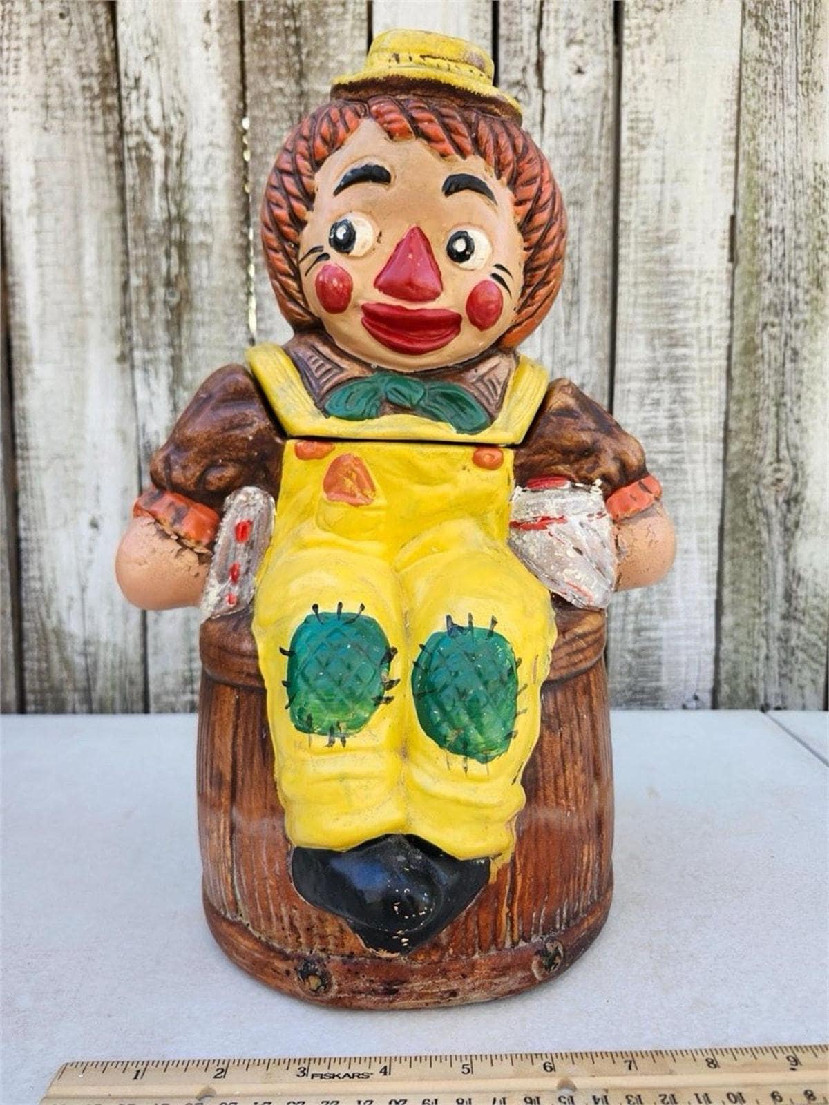 Vintage California Originals Raggedy Andy Ceramic Cookie Jar 14" rare