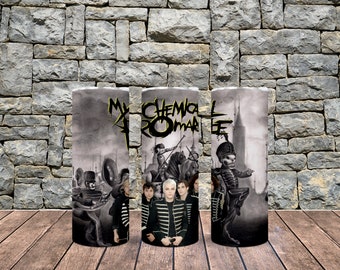 Seamless My Chemical Romance Black Parade 20 oz Sublimation Tumbler Wrap 300DPI PNG