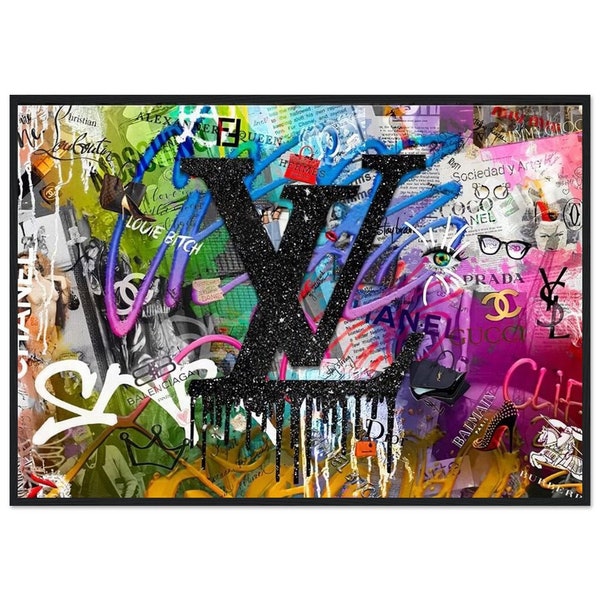 Affiche de mode | Louis Vuitton, Prada, Impression Coco Chanel, Art contemporain, Graffiti, Grande impression d'art, Art urbain