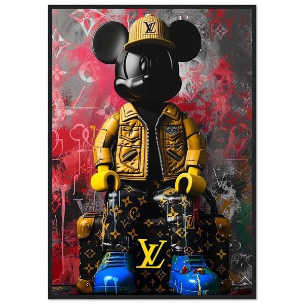 Poster mural Louis Vuitton Pop Art emblématique de la souris avec graffitis Portrait Pop Art | Art mural moderne, Art contemporain, Art urbain