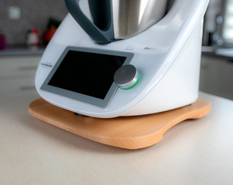 Premium Thermomix Brett Buche hell - Buchenholz mit seidenmattem Lack | Modernes Design, kratzfest, leicht zu reinigen