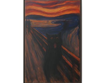 Funny Black Cat Parody Print: Humorous Feline Wall Art (Digital Download