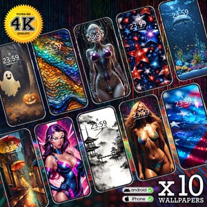 10 Best 4K Mobile Wallpapers | iPhone & Android Lock/Home Screen Background | High Quality Digital Download Smartphone Screen Art