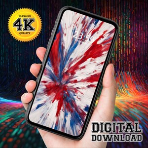 USA American Colors 4K Mobile Wallpaper | iPhone & Android Lock/Home Screen Background | High Quality Digital Download Smartphone Screen Art