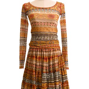 vintage Jean Paul Gaultier soleil top and skirt set two piece S IT 40